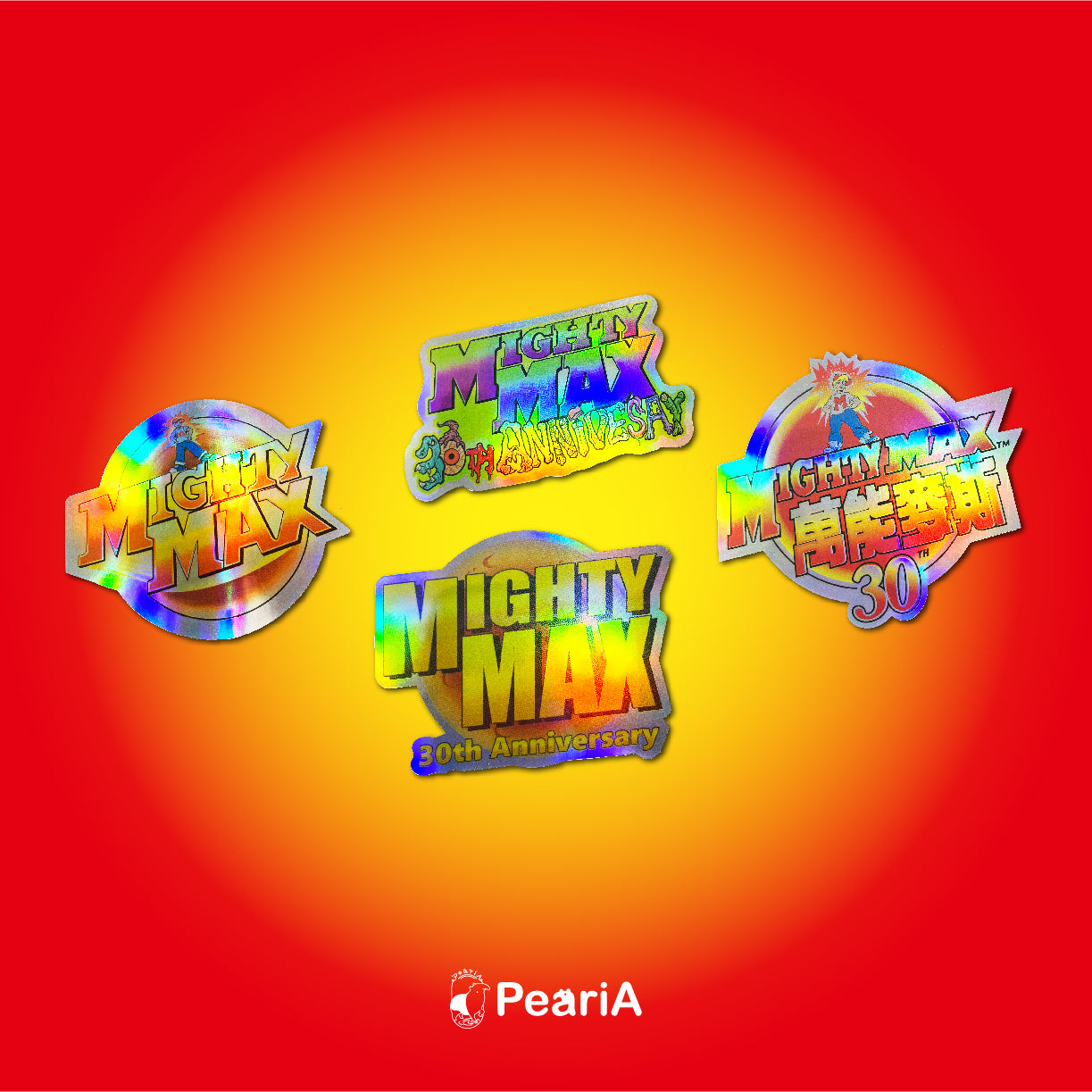 MM retro 4-in laser sticker set
